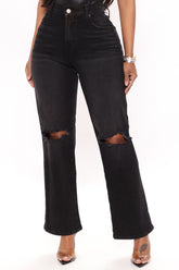 You Need To Relax Straight Leg Jeans - Black Ins Street